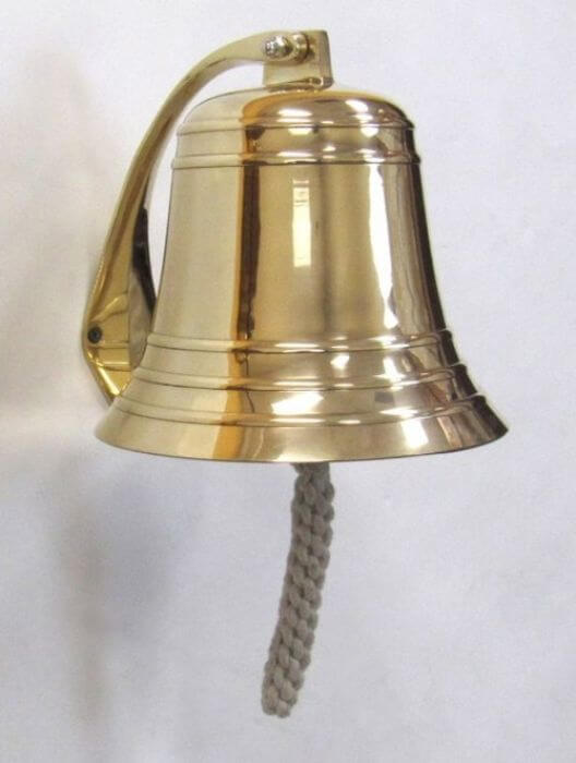 Solid Brass Heavy Bracket Ship Bell II Nautical Decor BR18453 by Ar