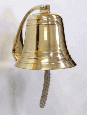 Solid Brass Heavy Bracket Ship Bell II
