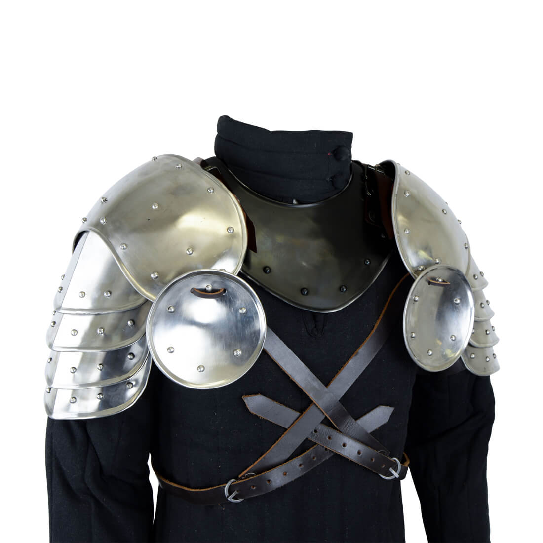Stainless Steel Pauldrons - 16 Gauge