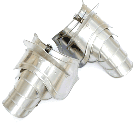 Steel Pauldrons with Blade Breakers - 20 Gauge Steel