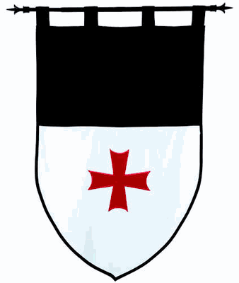 Templar Knight Order of the Templars Banner by Marto (Double faced)