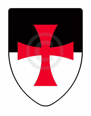 Templar Red Cross Shield - Digital Artwork