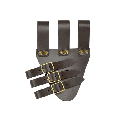 Three-Buckled Angled Sword Frog  Black