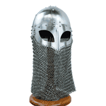 Viking Vendel Helm with Camail - 16 Gauge