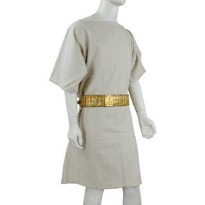 Wool Roman Tunic  White