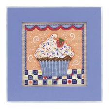 Buttons & Beads - Cross Stitch Kit - Chocolate Cupcake