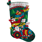 Felt Christmas Stocking Kit - Choo Choo Santa