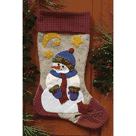 Christmas Stocking - Felt Applique Kit - Snowman