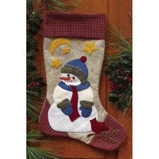 Christmas Stocking - Felt Applique Kit - Snowman