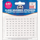 DMC Floss Number Stickers