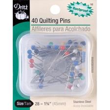 Dritz Quilting Pins - 40/pkg, Size 28 (1-3/4in)