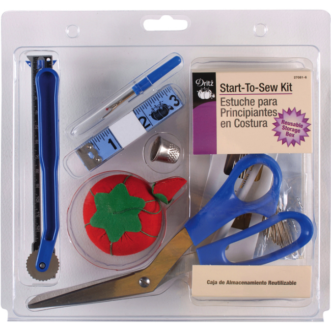 Dritz Blue Start-To-Sew Kit for Beginners - Sewing Supplies at Weekend Kits