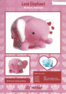 Love Elephant Plush Animal Sewing Pattern - DIY Fluffies