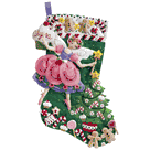 Felt Christmas Stocking Kit - Bucilla - Sugar Plum Fairy
