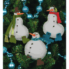 Felt Ornament Kit - Simple Snowmen Ornaments