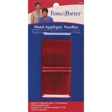 Fons & Porter Hand Applique Needles - 12/pkg, Sizes 7-9-10