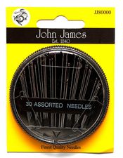 John James Compact of 30 Assorted Hand Needles