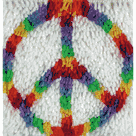 Latch Hook Kit for Kids - WonderArt Rug - Peace Rainbow