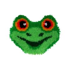 Latch Hook Kit - Huggables Latch Hook Rug  Frog Pillow