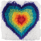 Latch Hook Kit - Shaggy Latch Hook Rug - Heart