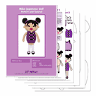 Miko Japanese Doll Toy Pattern - DIY Fluffies Pattern