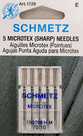 Schmetz Microtex (Sharp) Needles 5 Pack Size 70/10