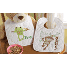 Stamped Cross Stitch - Baby Bibs Kit - Little Explorer