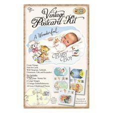 Vintage Postcard Kit - Crafty Secrets - Baby Boy