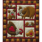 Wall Quilt Kit - Woolfelt Applique - Ham and Eggs