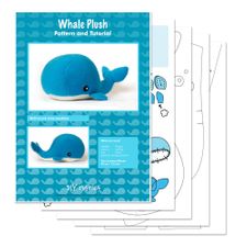 Whale Plush Toy Sewing Pattern - DIY Fluffies