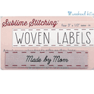 Woven Sew-In Label Made By Mom- Sublime Stitching