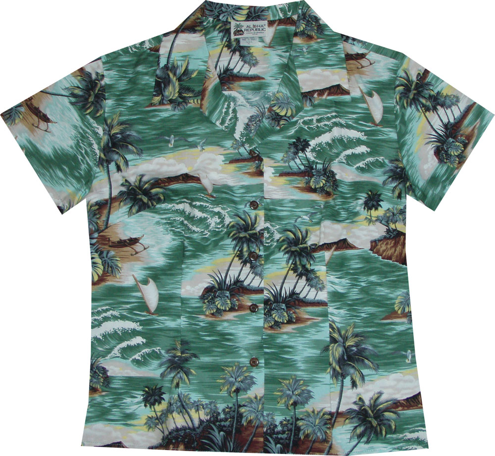 Ohana Ocean Women Hawaiian Shirt