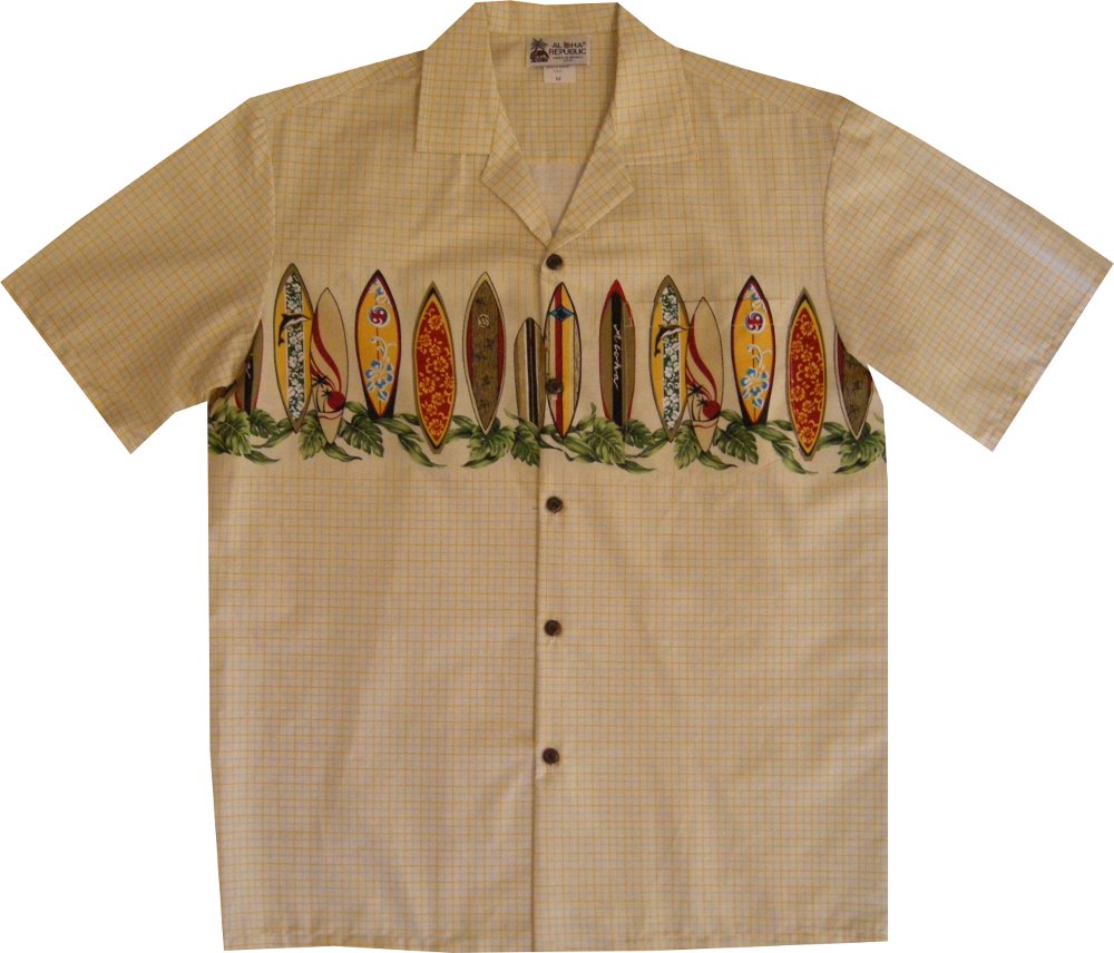 Surfboards Checkers Men Hawaiian Shirt