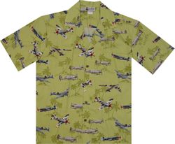 Tropical Airplanes Men Hawaiian Shirt