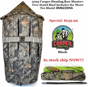 2023 Cooper Hunting Bow Master Chameleon+ Mossy Oak 100% Waterproof Poly Oxford fabric Tree Stand Bind Includes The TM100 Tre Model BM622DNA The ONLY Tree-stand Blind in the Industry with a 3 Year Warranty