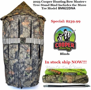 2023 Cooper Hunting Bow Master Chameleon+ Mossy Oak 100% Waterproof Poly Oxford fabric Tree Stand Bind Includes The TM100 Tre Model BM622DNA The ONLY Tree-stand Blind in the Industry with a 3 Year Warranty