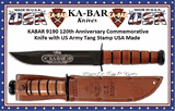 7KA-BAR KB9190 KA-BAR� US Army Tang Stamp 120th Anniversary Commemorative Fighting Knife  Overall Length of 11 7/8" Leather Handle Leather Sheath 