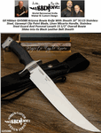 Gil Hibben GH5088 Arizona Bowie Knife With Sheath 10� 5Cr15 Stainless Steel, Upswept Clip Point Bade, Linen Micarta Handle, Stainless Steel Guard And Pommel Length 15 1/2� Overall Bowie Slides into its Black Leather Belt Sheath 