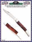 Bear & Son Cutlery Bear Ops BS2193R Large Toothpick 3-7/8" Clip Point Plain Blade Rosewood Handle Pocket Knife