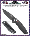 Bear & Son Cutlery Bear OPS BSAC-1000-B4-B Bold Action X AUTO Folding Knife 3" 14C28N Black Plain Blade, Black G10 Handles