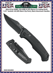 Bear & Son Cutlery Bear Ops BSMC-500-AIBK-B Rancor� IV Pattern 500 2-3/4"Sandvik Steel Plain Blade with Black Finish Modified Clip Point Black Aluminum Slide Lock Pocket Knife