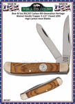 Bear & Sons Cutlery BSC207 2 3/4" Clip 2 3/4" Spey 1095 High Carbon Steel Plain Blades Heritage Walnut Handle Mini Trapper Pocket Knife