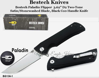 Bestech Knives BG13A-1 Bestech Paladin Flipper Knife 3.62" D2 Two-Tone Satin/Stonewashed Blade, Black G10 Handle Knife Bestech Knives BG13A-1 Bestech Paladin Flipper Knife 3.62" D2 Two-Tone Satin/Stonewashed Blade, Black G10 Handle Knife