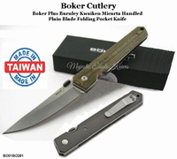 Boker Plus BO01BO291 Burnley Kwaiken Micarta Handled Plain Blade Folding Knife Boker Plus BO01BO291 Burnley Kwaiken Micarta Handled Plain Blade Folding Knife