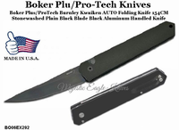 Boker Plus/Pro-Tech BO06EX292 Boker Burnley Kwaiken 3.5" 154CM Plain Black Blade, Black Aluminum Handled AUTO Folding Knife Boker Plus/Pro-Tech BO06EX292 Boker Burnley Kwaiken 3.5" 154CM Plain Black Blade, Black Aluminum Handled AUTO Folding Knife