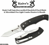 Browning BR320209BL Browning Black Label Decoded Assisted Folding Knife 3.125" Satin Tanto Blade, Black Textured G10 Handles with Carbon Fiber Bolsters