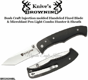 Browning BR320209BL Browning Black Label Decoded Assisted Folding Knife 3.125" Satin Tanto Blade, Black Textured G10 Handles with Carbon Fiber Bolsters