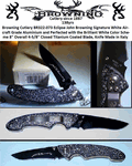 Browning BR322-073 Browning Cutlery Eclipse John Browning Signature White Aircraft Grade Aluminium                 