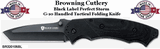 Browning Cutlery BR320105BL Black Label Perfect Storm Tactical Folding Knife