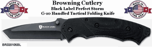 Browning Cutlery BR320105BL Black Label Perfect Storm Tactical Folding Knife